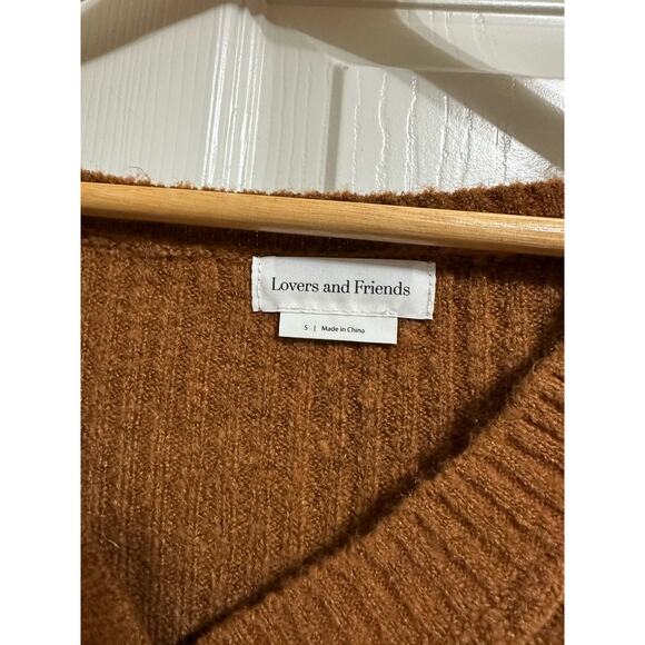 Lovers and Friends Iggy‎ camel cropped sweater size Small $168 - Picture 4 of 6